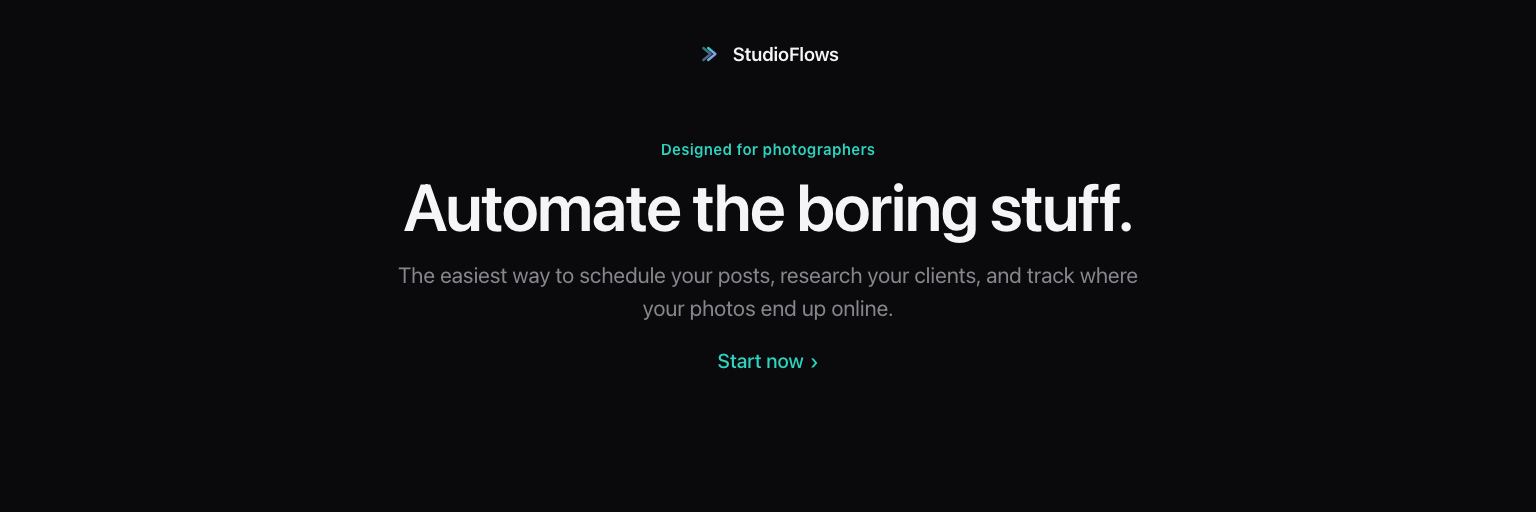 StudioFlows — automate the boring stuff