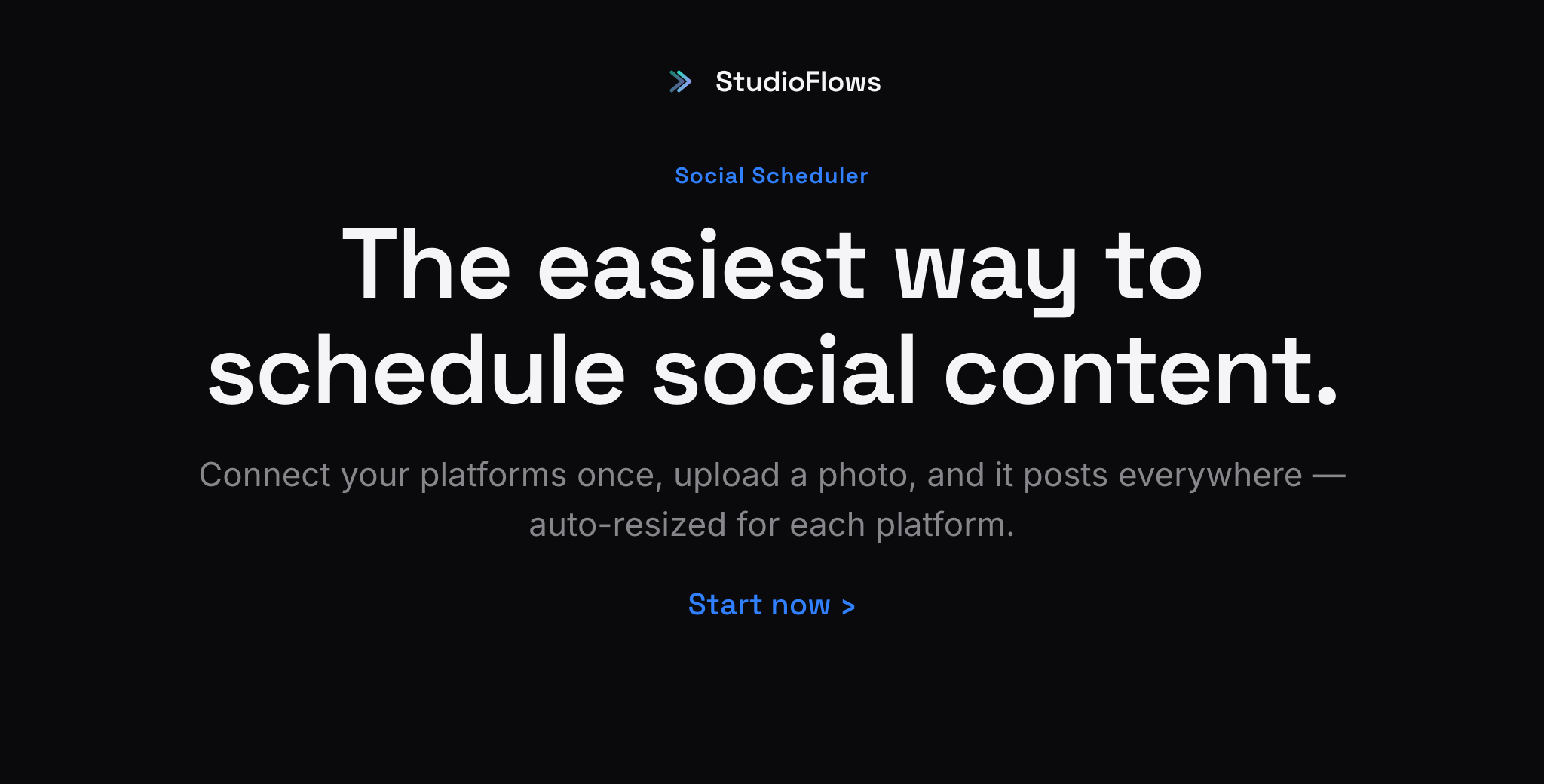 StudioFlows Social Scheduler