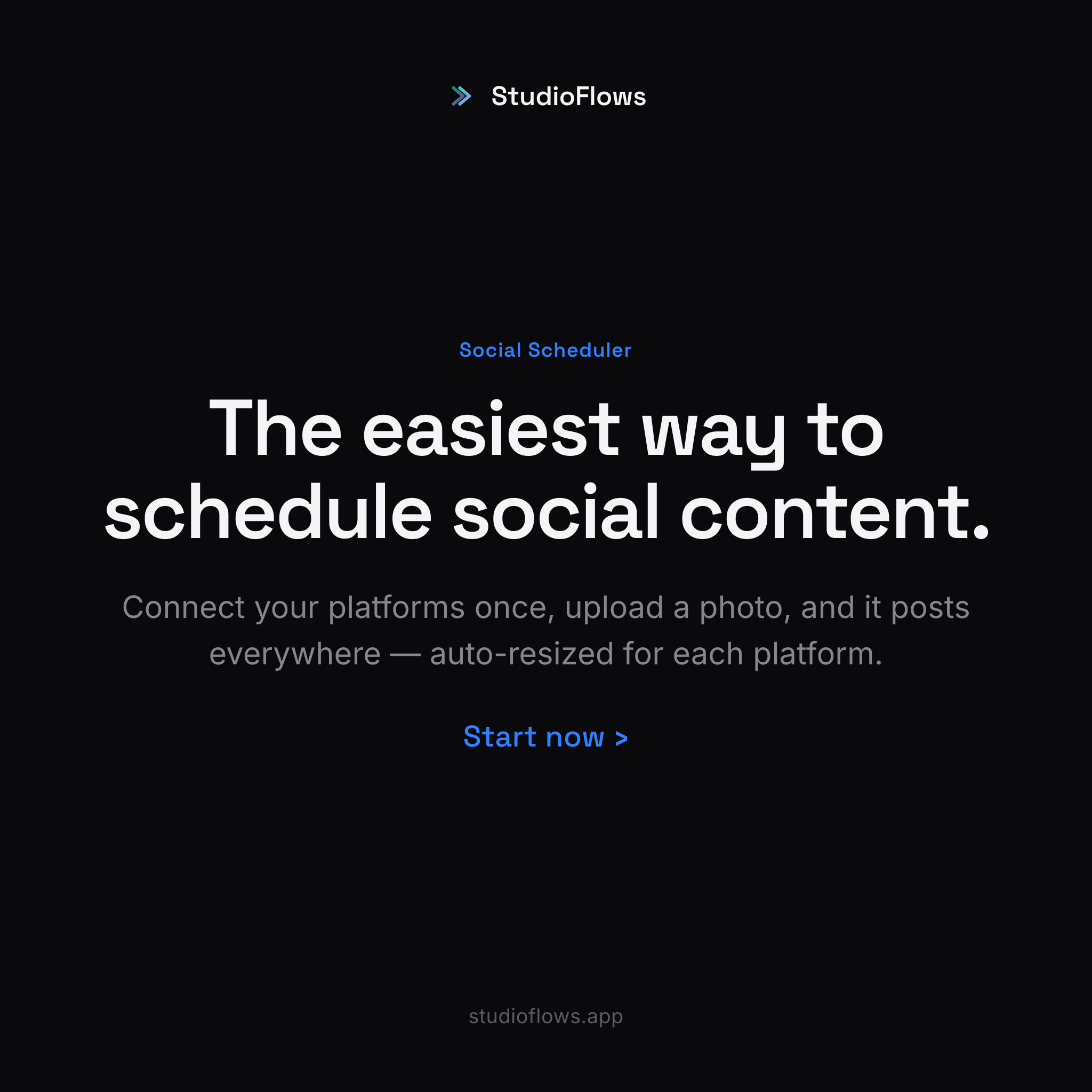 StudioFlows Social Scheduler
